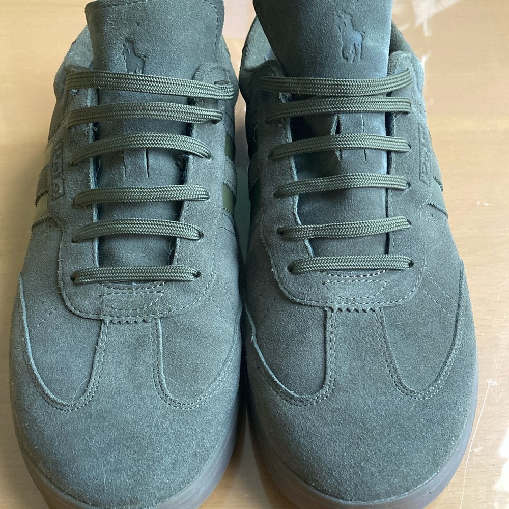 Polo by Ralph Lauren Green Suede Sneakers Classic Style